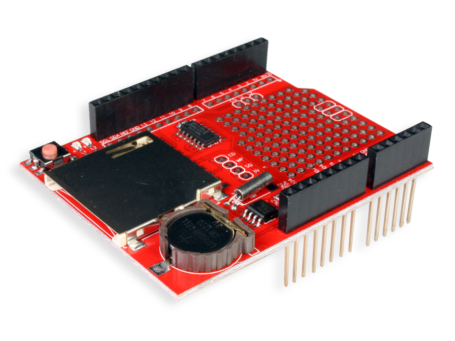 Arduino SD CARD SHIELD com Relógio de Tempo Real - DATE LOGGING SHIELD