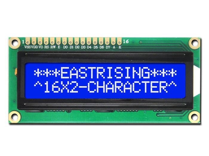 LCD Alfanumérico 16 x 2 Verde SOBRE Azul - LCD1602A