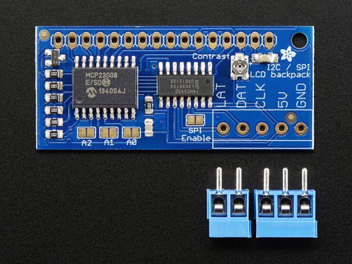 Adafruit - I2C to SPI Character LCD Backpack Module - 292