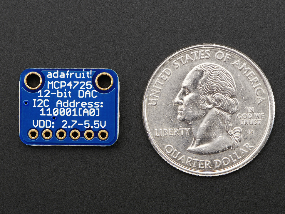 Adafruit MCP4725 - Breakout Board - 12-Bit Digital Analog Converter DAC with I2C Interface - 935