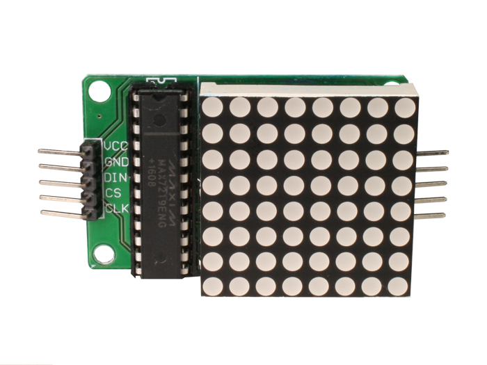 MAX7219 - Matriz LED 8 x 8 - 32 mm Rojo + Controlador 4 Hilos Serie