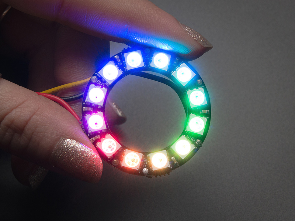Ring LED Display Module - 12 x WS2812 5050 RGB - 1643