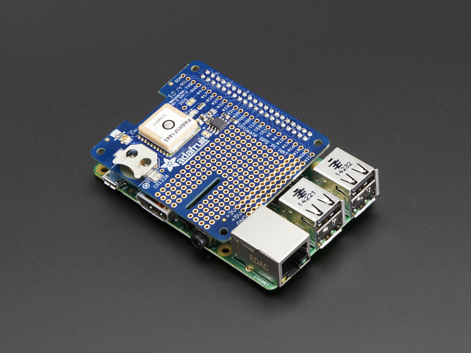 Adafruit 2324 - Ultimate GPS HAT para Raspberry Pi A+/B+/Pi 2/Pi 3