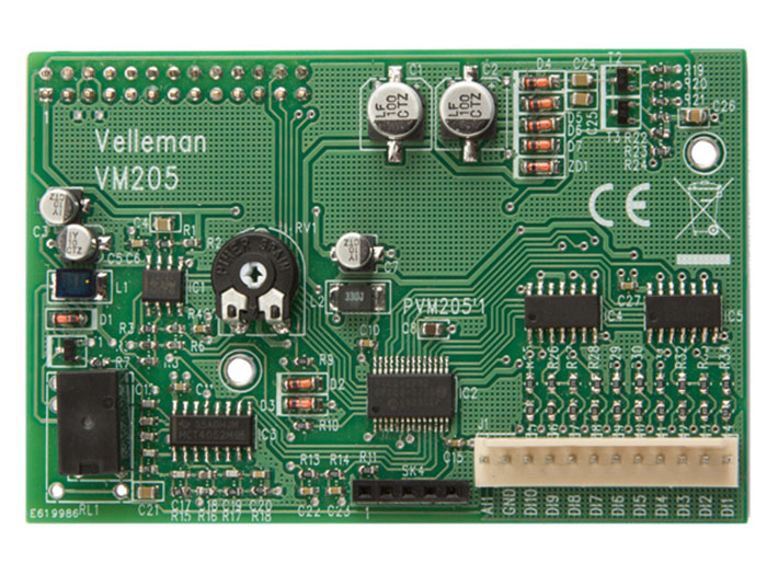 Velleman VM205 - Módulo Osciloscopio y Analizador Lógico para Raspberry Pi