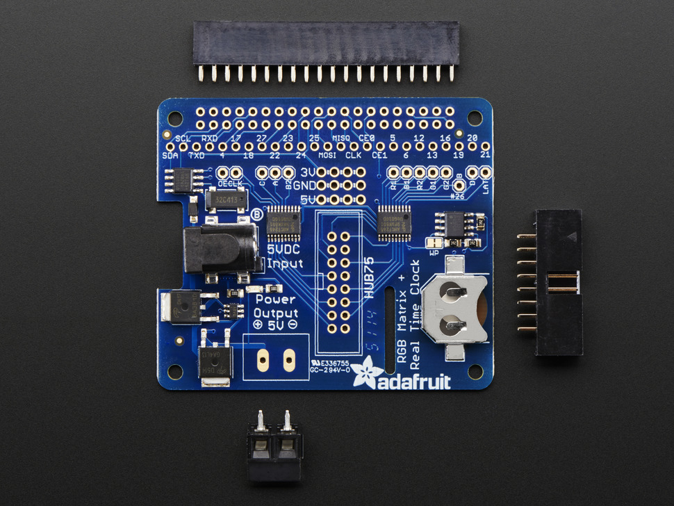 Adafruit 2345 - RGB Matrix HAT + RTC for Raspberry Pi