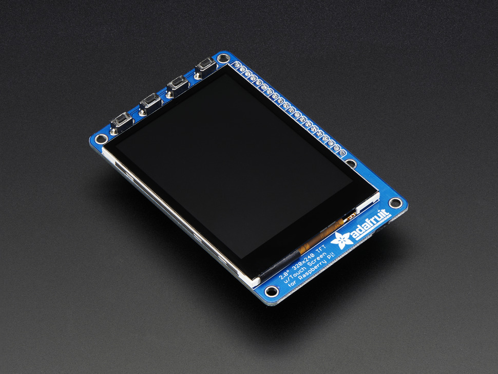 Adafruit PiTFT plus - 320 x 240 px 2.8” TFT + Capacitive Touchscreen Display for Raspberry Pi - 2423