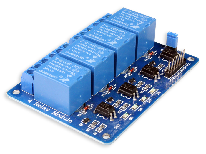 5 V - 10 A - 4 Channel Opto Isolated Relay Board