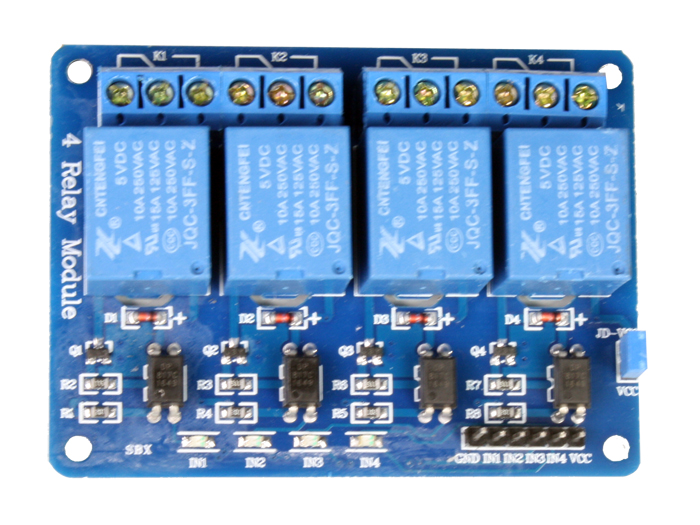 5 V - 10 A - 4 Channel Opto Isolated Relay Board
