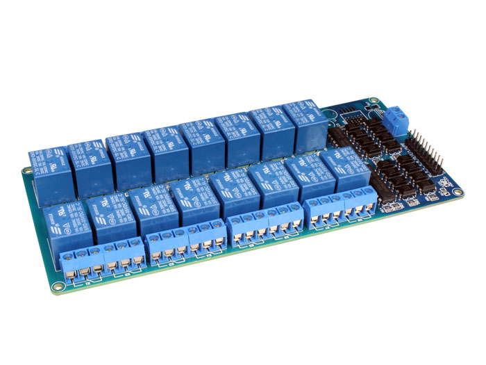 16-Channel Optocoupled Relay Board – 5V, 10A