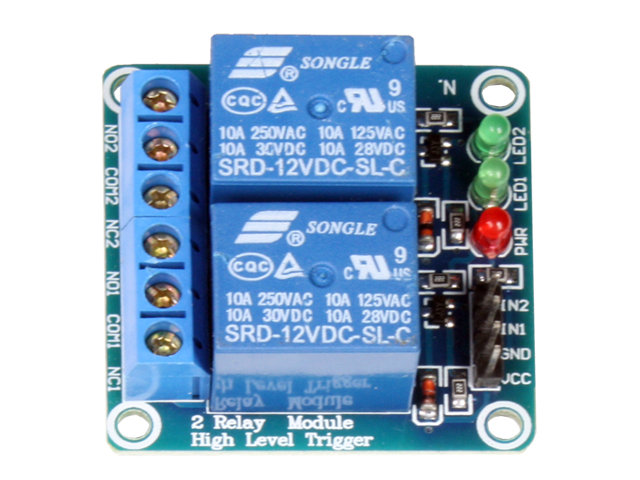 12 V - 10 A - 2 Channel Opto Isolated Relay Board