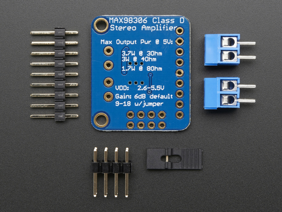 Adafruit - Module Amplificateur Stereo 3,7 W Class D - MAX98306