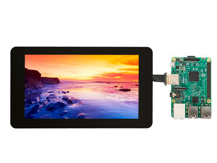 Affichage  TFT 7” - 1024 x 600 px - IPS HDMI