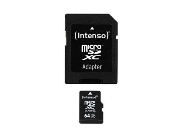 Intenso - 64 Gbyte microSD/SD Memory Card - Class 10 - 3413490