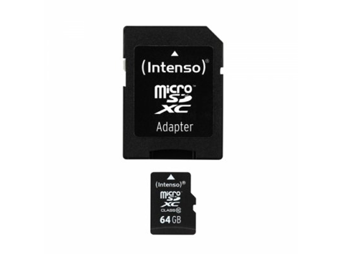 Intenso 3413490 - Carte Mémoire microSD/SD - 64 Gbyte - Classe 10