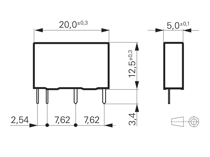 TE Connectivity PCN-112D3 Mhz - Relais Miniature 12 Vcc SPDT 1 CO 3 A