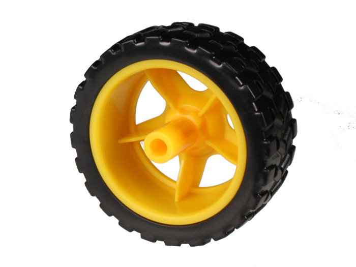 65 x 25 mm rubber wheel for MM00051 - MM00052  - Yellow