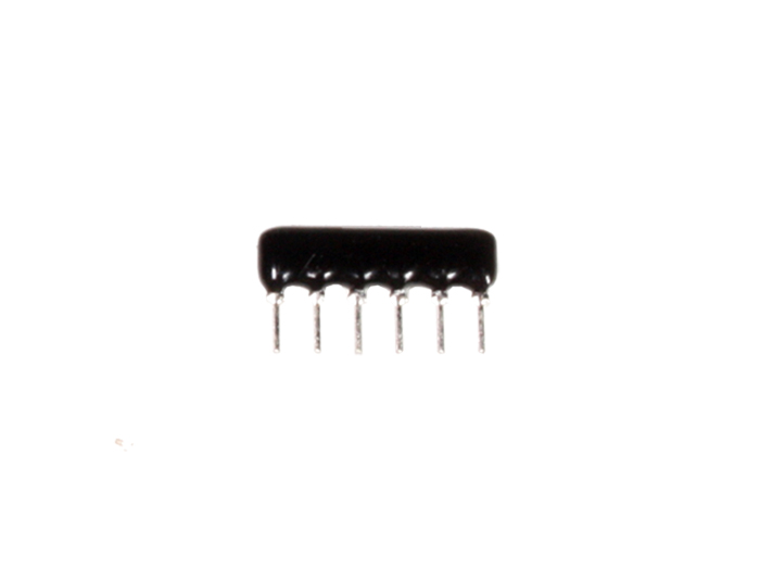 SIL Resistor NetworK and array 5+1 common 2.2 KOhms - 2.2 KOhms