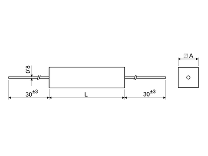 Resistencia Bobinada Cementada Axial 2 W - 1K Ohmios