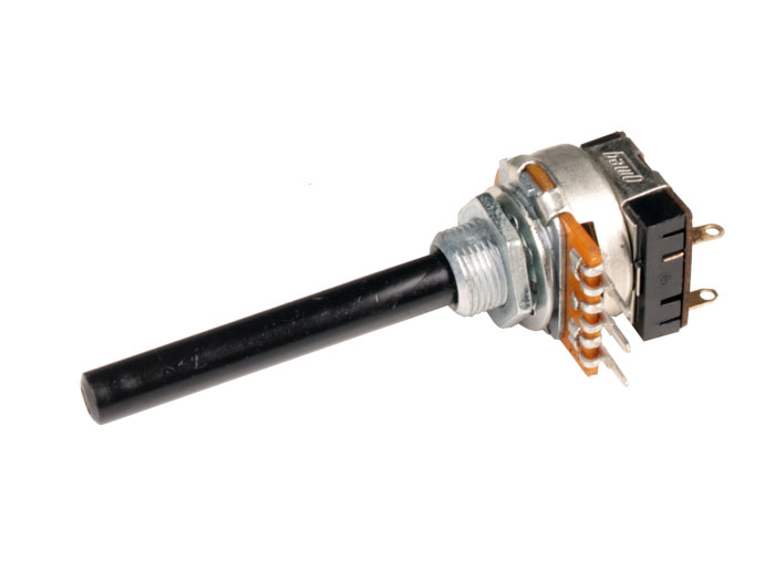 Potenciómetro Panel Metálico - 10K Ohmios - Lineal - con Interruptor