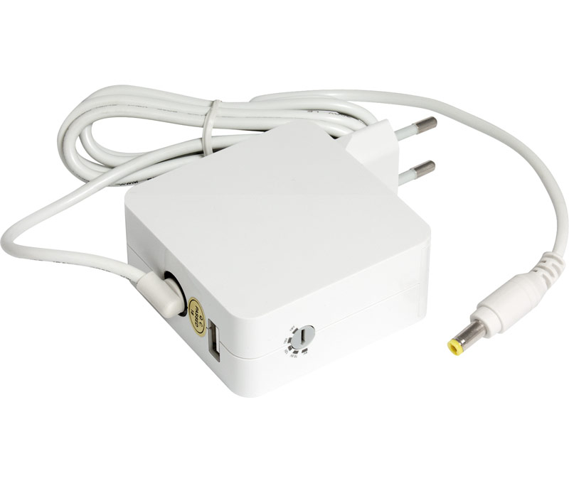 Alimentador Compacto Comutado de Parede 9 .. 19 V - 1,5 .. 3 A e 5 V (USB)