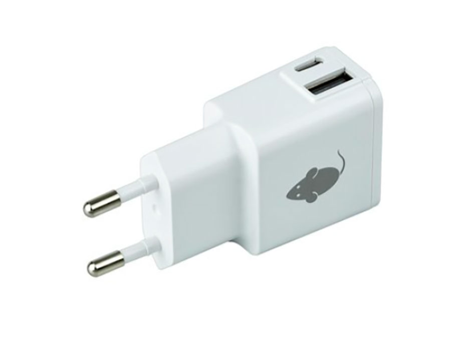 Green Mouse - Alimentador Compacto Comutado de Parede 5 V - 2,4A - USB-C + USB - 46956591
