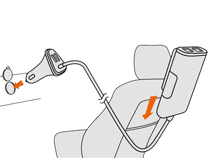 Convertidor DC-DC para Coche - 12-24 V a USB x 4 - Cargador 4 USB