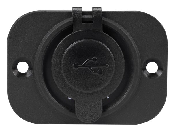 Flush Mount USB Connection - Input 12-24 Vdc - Output 2 x 5 V