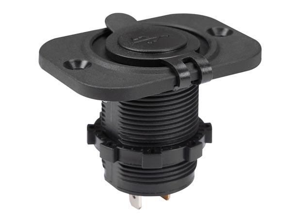 Flush Mount USB Connection - Input 12-24 Vdc - Output 2 x 5 V