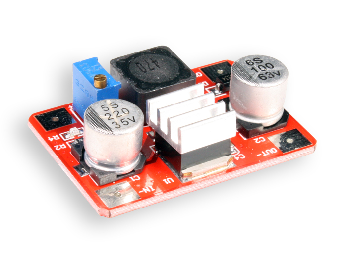 Convertidor DC-DC - In: 3,5 .. 35 V - Out: 5 .. 56 V - 3 A - Elevador de tensión