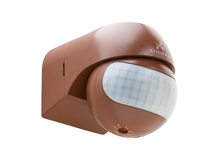Xindar SEKKYUR-NANO CH - Détecteur de Mouvement PIR - Montage Mur - Intérieur-Extérieur - Marron