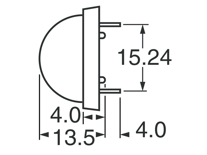 Diode LED 20 mm - Jaune Diffusé - LTJ-811Y - LTJ-811Y