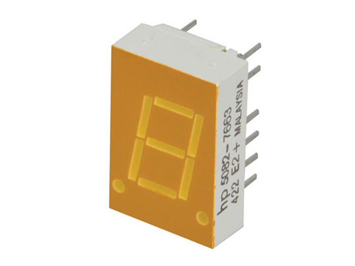 Common Cathode 7 Segment LED Display - 10.9 mm - Yellow - 5082-7663