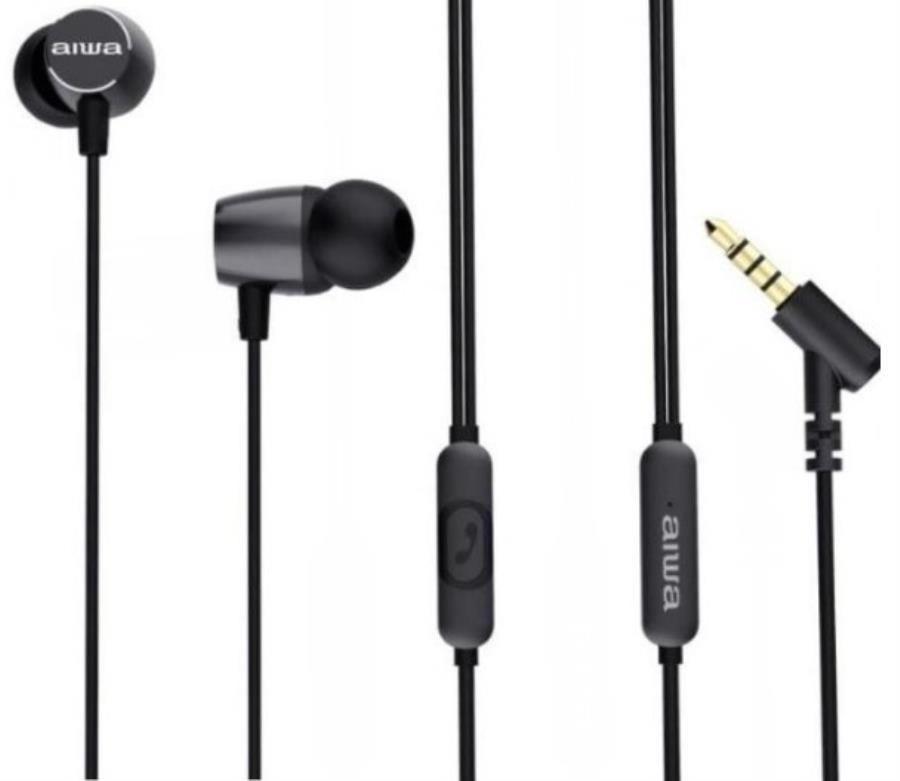Aiwa ESTM-30BK - Écouteurs intra-auriculaires avec microphone - ESTM-30