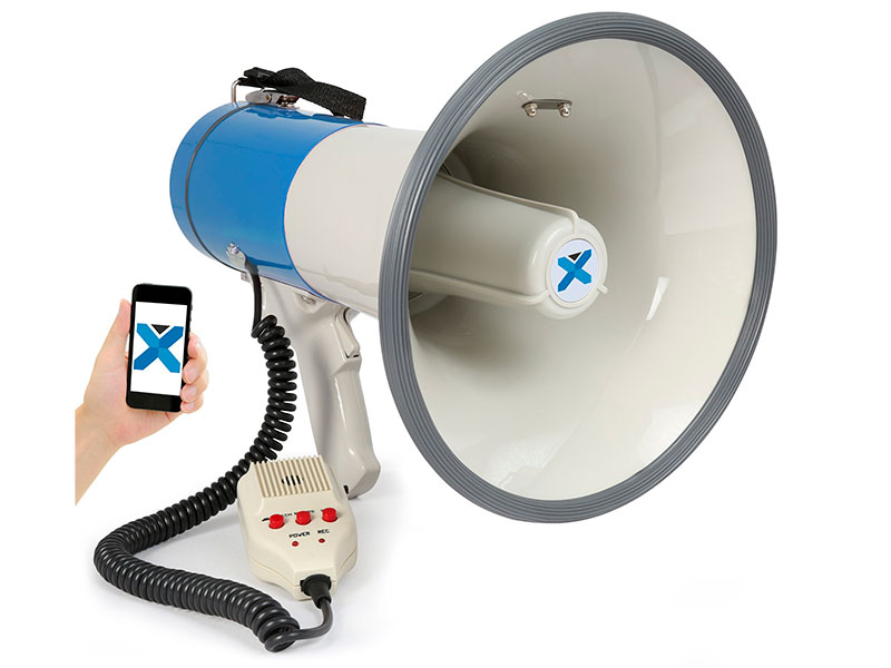 Vonyx MEG060 - Power Megaphone 25 W with Handheld Microphone, USB and sd Card slot - 952.014