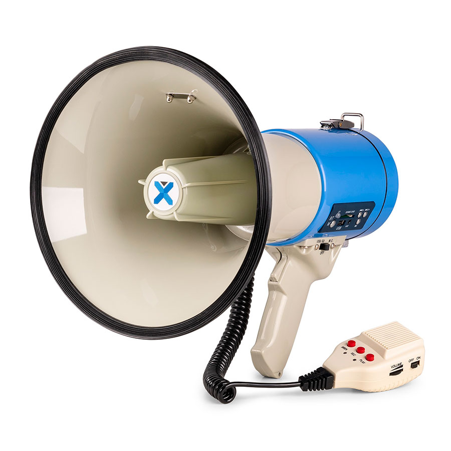 Vonyx MEG060 - Megafono de Potencia 60W con Microfono de Mano, USB, Tarjeta SD y BT - 952.014