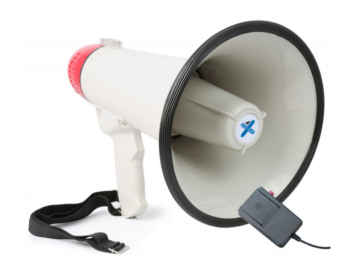 Vonyx MEG040 - Mégaphone de puissance 40 W avec microphone à main, enregistrement et sirène - 952.007