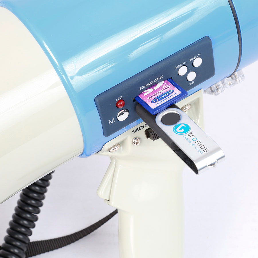 Vonyx MEG065 - Megafone MEG065: 65W de potência, com função de gravação, USB, SD e BT e bateria - 952.018