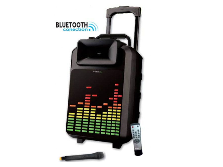 POWER8-LED - Sistema de Audio Portatil Inalambrico para Conferencias , Karaokes, Espaosiciones - Bluetooth