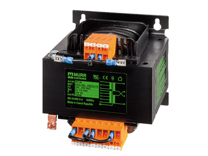 Murrelektronik - Phase Control and isolation Transformer - 100 VA 208..550 V - 2 x 115 V - UL Safety - 86143