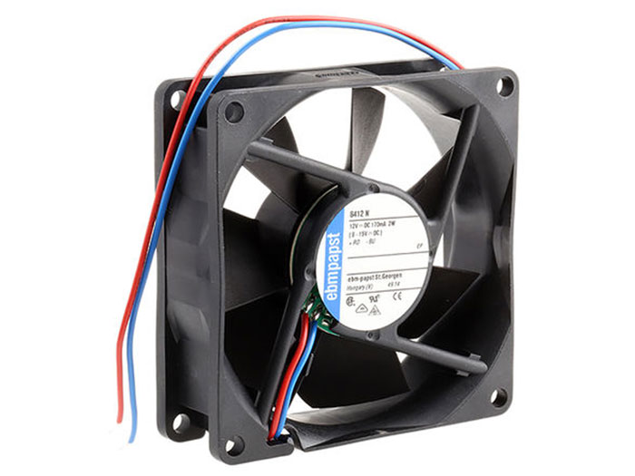 ebm-papst 8412N - Ventilateur axial à billes 80 x 80 x 25 mm - 12 Vcc