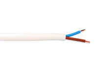 Round White Electrical Cable 2 x 1.0 mm, 500 V