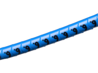 Pliotex - 10 Cable Markers Ø2.2-Ø5 mm - Blue no. 6 - PT-V+45-6