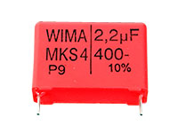 WIMA - Condensateur MKT 2,2 µF - 400 V - Raster 27,5 mm - MKS4 2.2/20/400 ROLL 27,5