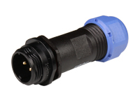 WEIPU SP13 Series IP68 - 2 Contacts Ø13 Waterproof Male Cable-Mount Connector - IP68 - FM686842 - SP1311/P2