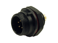 WEIPU SP13 Series IP68 - 5 Contacts Ø13 Waterproof Male Panel-Mount Connector - IP68 - FM686805 - SP1312/P5-N