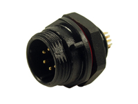 WEIPU SP13 Series IP68 - 6 Contacts Ø13 Waterproof Male Panel-Mount Connector - FM686806 - SP1312/P6-N