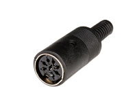 DIN 41326 Female Connector 8 Pin Cable-Mount 90°