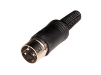 DIN 41524 Male Connector 3 Pin Cable-Mount 90° - 10.120/3/0