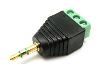 3.5 mm Jack Plug - 3 Pole Straight Cable-Mount Male - Screw Connection - 4150