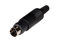3 Pole mini-DIN Cable-Mount Male Connector - 10.633/3
